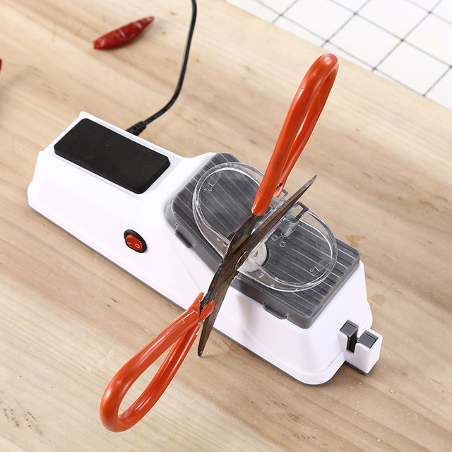 Electric Knife Sharpener Adjustable For Kitchen Knives Tool USB Knife Scissor  Sharpening White Medium And Fine Grinding Blade - AliExpress